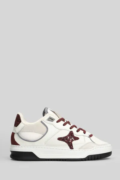 Ama Brand Sneakers In White Leather In White