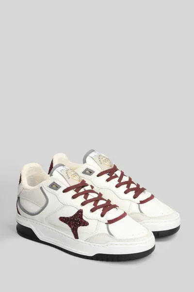 Ama Brand Sneakers In White Leather In White