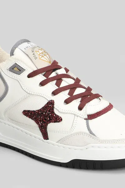 Ama Brand Sneakers In White Leather In White