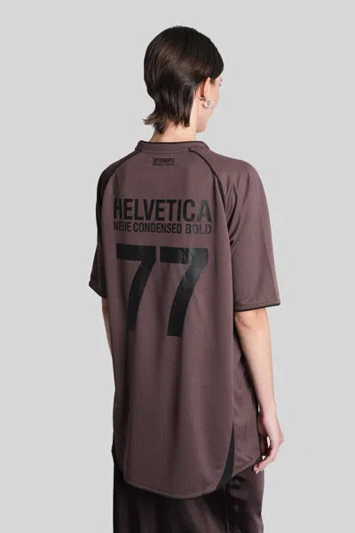 Vetements T-shirt In Brown Polyester In Brown