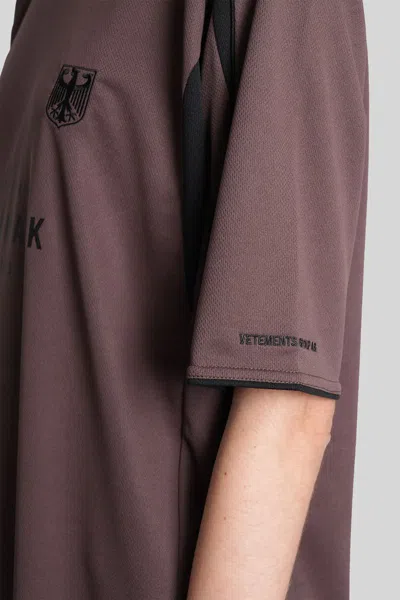 Vetements T-shirt In Brown Polyester In Brown