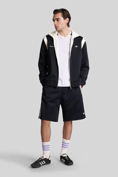 Adidas Originals By Wales Bonner Twill Short Shorts In Black Polyester In Black