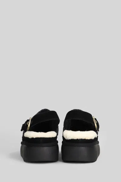 Mou 'bounce Clog Back Strap' Sabots In Black