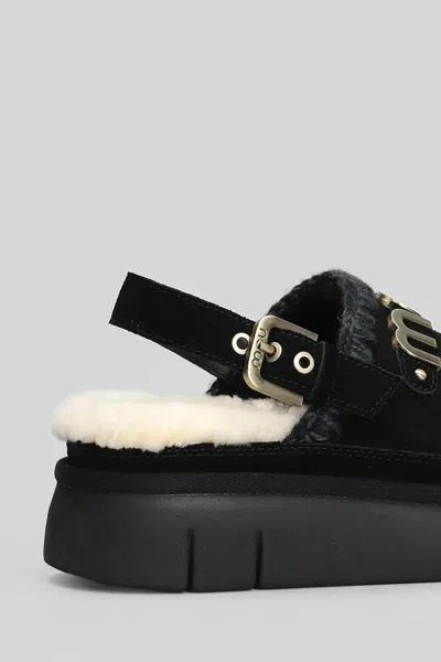 Mou 'bounce Clog Back Strap' Sabots In Black