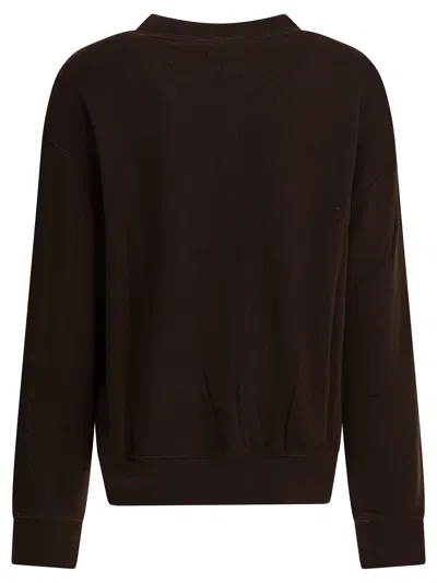 Polo Ralph Lauren Crewneck Sweatshirt With Pony Sweatshirts Brown In Black