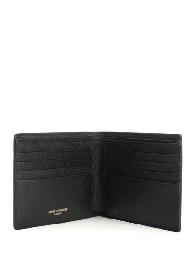 Saint Laurent Tiny Cassandre Wallet In Black