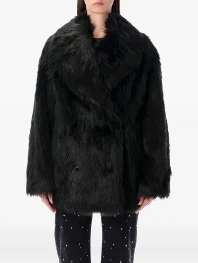 Stand Studio Katalina Faux Fur Short Coat Clothing In Black