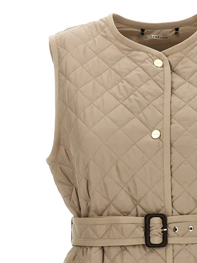 Max Mara The Cube Lauren Gilet Brown In Neutral