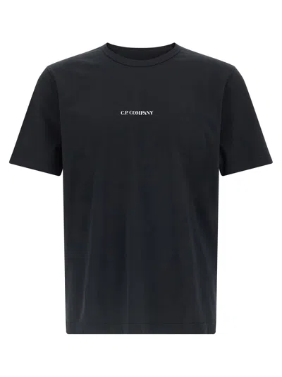 C.p. Company Men Logo T-shirt In Black