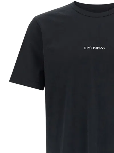 C.p. Company Men Logo T-shirt In Black