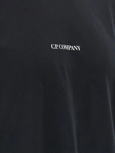 C.p. Company Men Logo T-shirt In Black