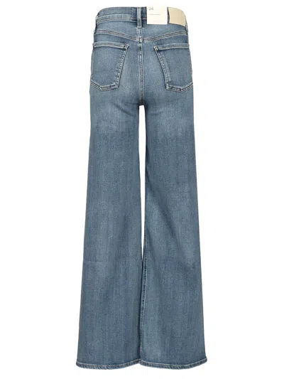 Citizen Of Humanity Lyra Long Wide Leg In Cooper Jeans Blue In Blue