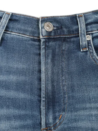 Citizen Of Humanity Lyra Long Wide Leg In Cooper Jeans Blue In Blue