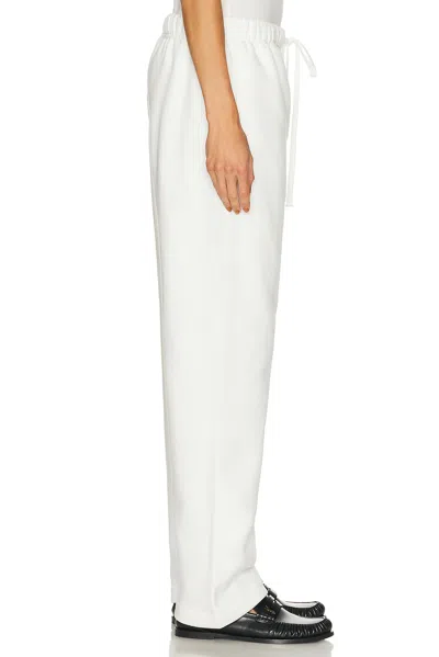 Essentials Emblem Patch Drawstring Sweatpants In White