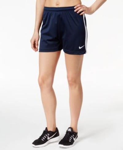 Nike Dry Academy Soccer Shorts In Obsidian/white