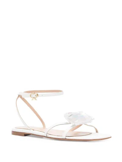 Gianvito Rossi Sandalen Mit Kristallen In White
