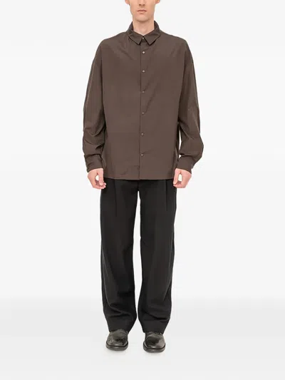 Devoa Buttoned Shirt In Brown