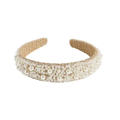 Sohi Cluster Hairband In White