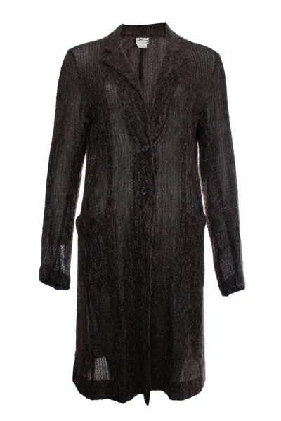Dries Van Noten Mohair Cardigan In Brown In Black