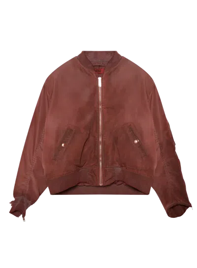 424 Military Bomber Red In Brown