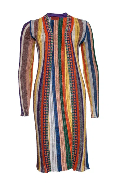 Missoni Striped Lurex Cardigan. In Multi
