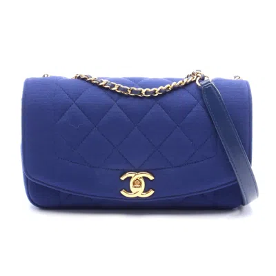Pre-owned Chanel Matelasse Diana Flap Shoulder Bag Blue