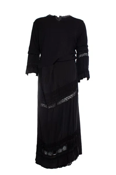 Comme Des Garçons Asymmetric Maxi Dress In Black