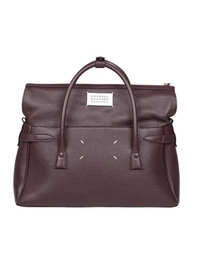 Maison Margiela Goatskin Handbag In Burgundy