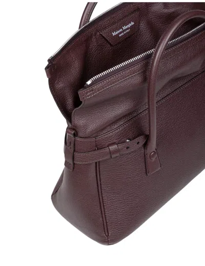 Maison Margiela Goatskin Handbag In Burgundy