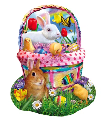 Sunsout Bunny's Easter Basket 1000 Piece Jigsaw Puzzle For Adults Special Shape Easter In Multi