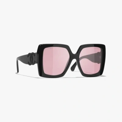 Chanel Square Sunglasses In Black
