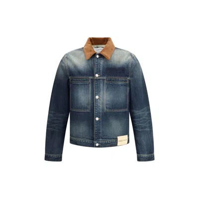 Alexander Mcqueen Denim Jacke In Blue