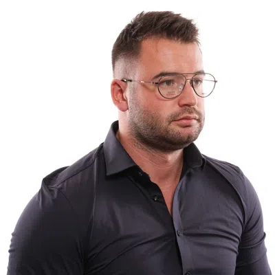 Bally Gray Men Optical Frames In Metallic