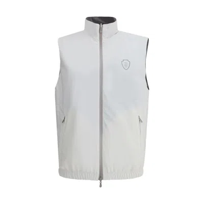Brunello Cucinelli Men Waterproof Reversible Vest In White