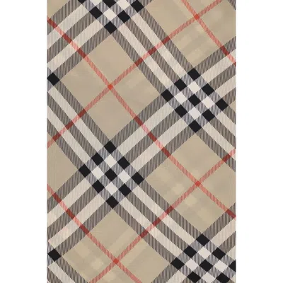 Burberry Silk Check Scarf In Sand
