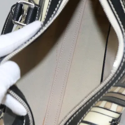 Pre-owned Chanel Le Train Boston Bag Printed Coated Canvas Black Pvc Handbag ()