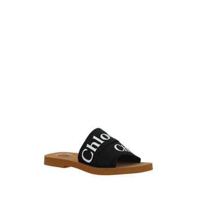 Chloé Women Woody Sandals In Black