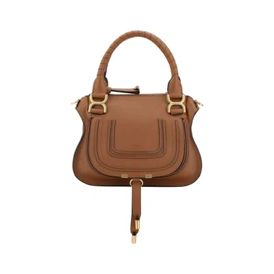 Chloé Brown Calf Leather Bos Taurus Shoulder Women's Bag In Brown