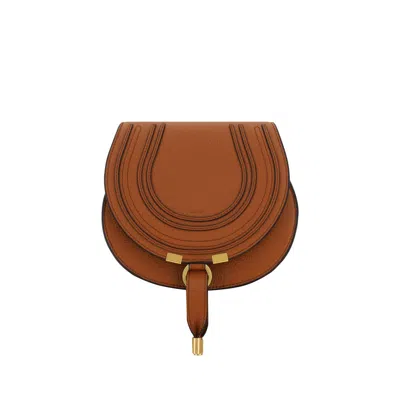 Chloé Brown Calf Leather Bos Taurus Shoulder Women's Bag In Brown