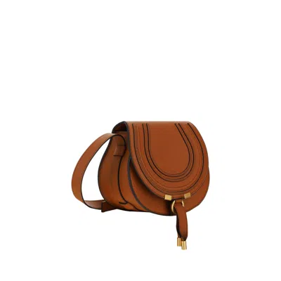 Chloé Brown Calf Leather Bos Taurus Shoulder Women's Bag In Brown