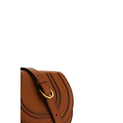 Chloé Brown Calf Leather Bos Taurus Shoulder Women's Bag In Brown