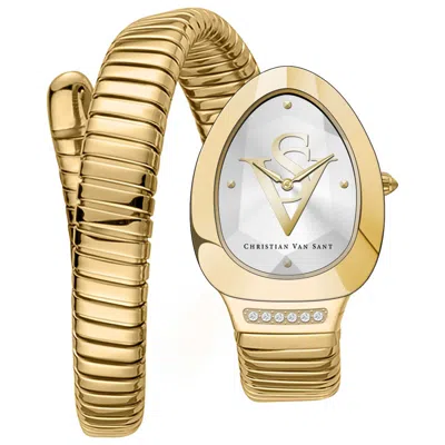 Christian Van Sant Naga Quartz Gold Dial Ladies Watch Cv0874 In Gold / Gold Tone / Yellow