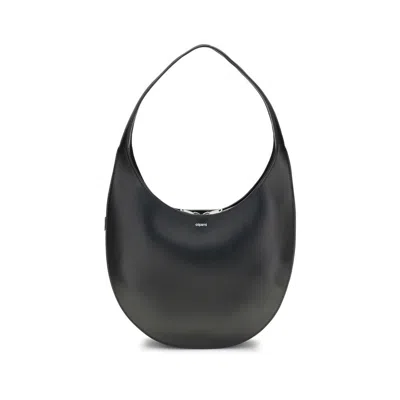 Coperni Medium Soft Swipe Leather Shoulder Bag In Black