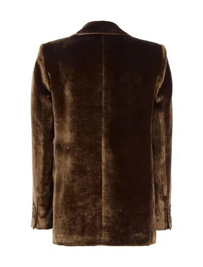 Etro Velvet Jacket In Brown