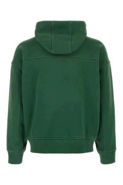 Polo Ralph Lauren Cotton Hoodie With Front Pockets And Ribbed Cuffs In Green