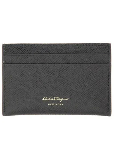 Ferragamo Gancini Credit Card Holder In Black
