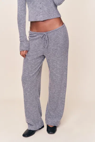 Danielle Guizio Ny Lana Relaxed Pant In Gray