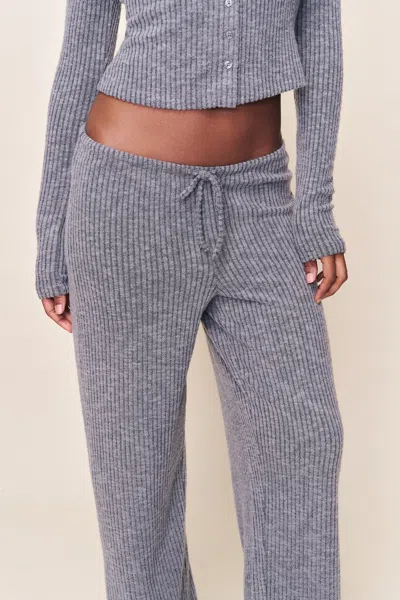 Danielle Guizio Ny Lana Relaxed Pant In Gray