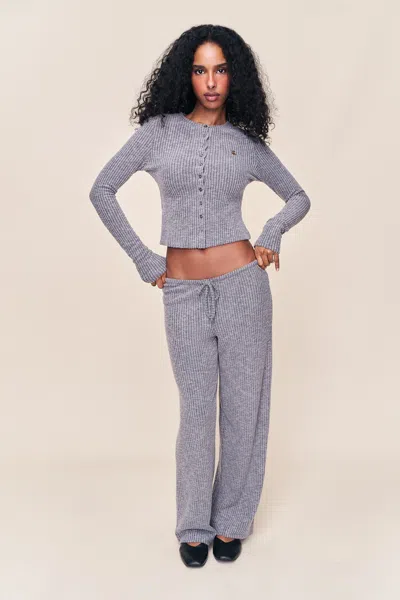 Danielle Guizio Ny Lana Relaxed Pant In Gray