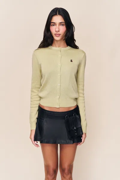 Danielle Guizio Ny Onyx Leather Cargo Mini Skirt In Multi